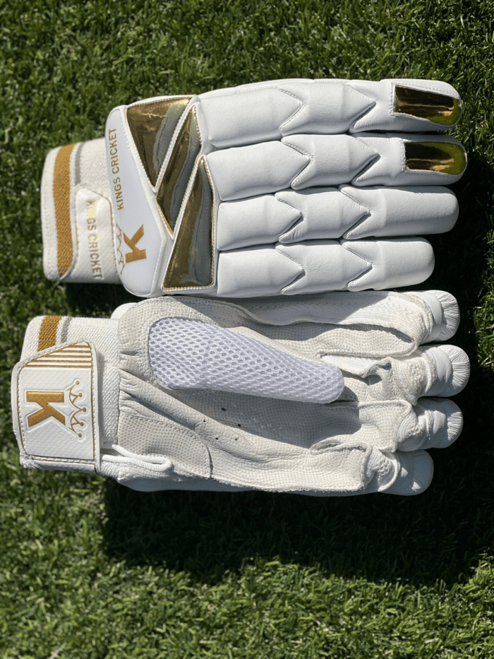 KINGS CRICKET BATTING GLOVES (WHITE) - Image 5